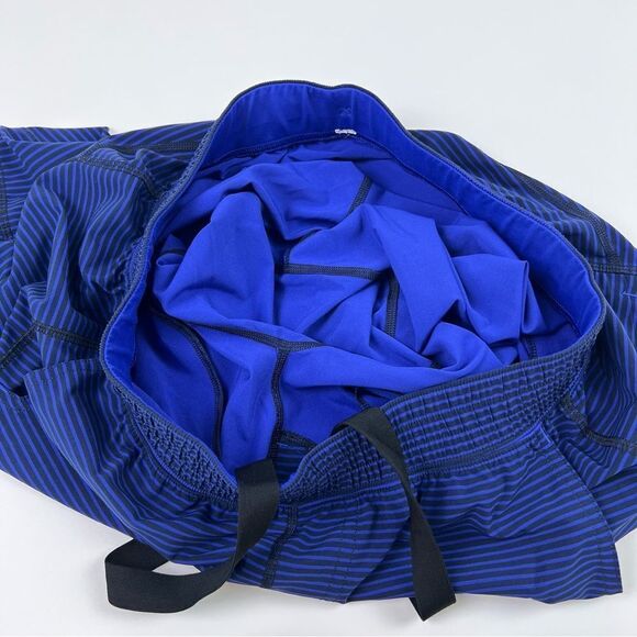 Lululemon Mens  Medium Purple Striped Athletic Gym Workout Pull On Shorts - Picture 4 of 6